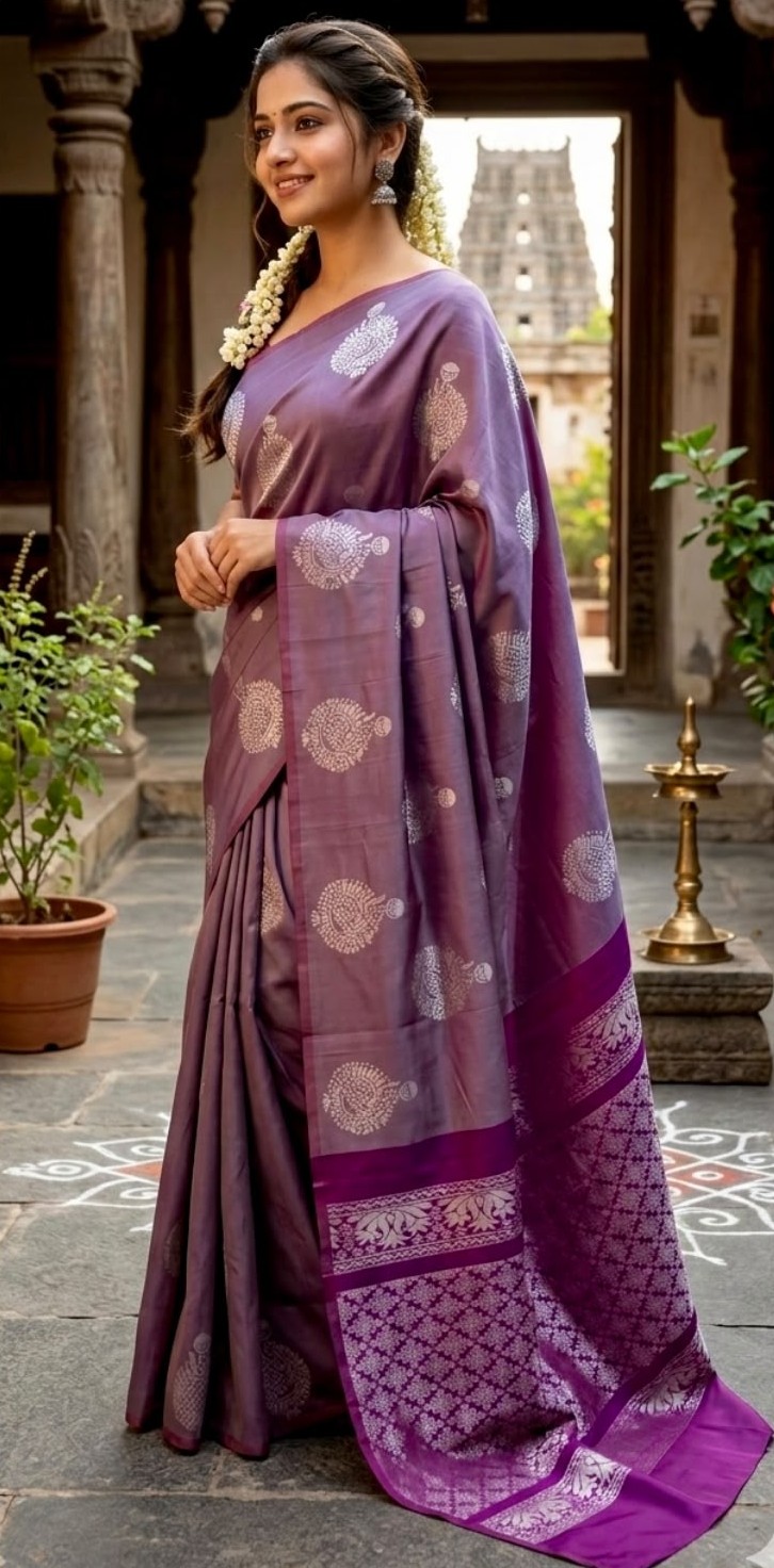 Grand Zari Pallu Soft Silk Saree